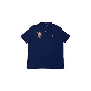 Polo Ralph Lauren Classic Fit Embroidered Crest Polo Shirt in Navy – Size Large